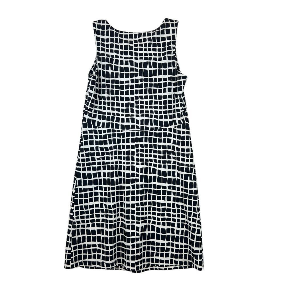 JUDE CONNALLY Classic Black White Geometric Sleeveless Dress‎ Signature Sz Small - Picture 4 of 7